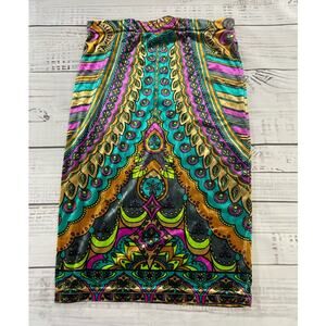 Flying Tomato Velour Bodycon Skirt Women S Boho Retro Knee Stretch Art To Wear